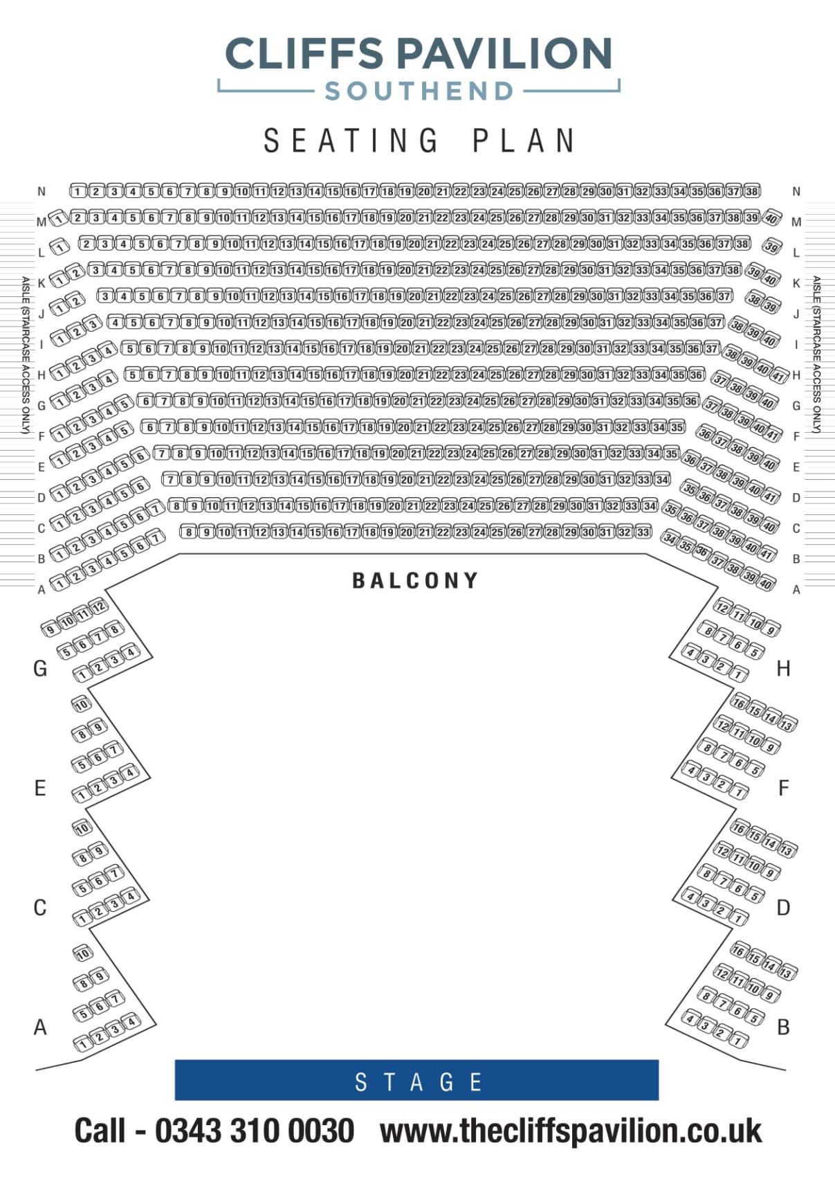 Cliffs Pavilion Seating Plan Balcony