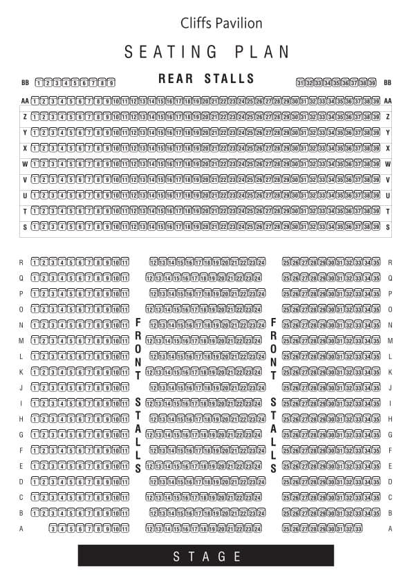 Cliffs Pavilion Seating Plan Stalls
