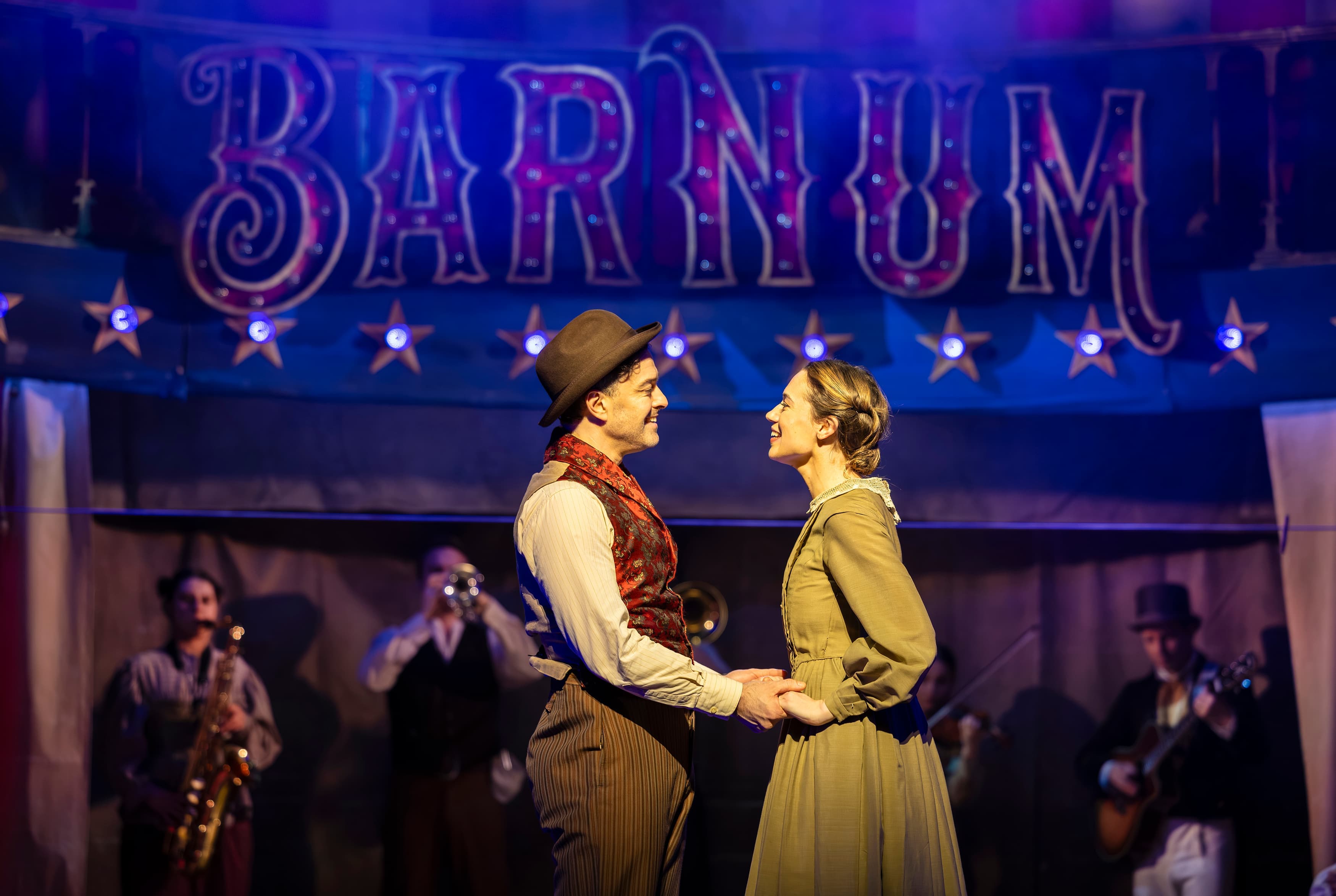 Image preview for Lee Mead and Monique Young (Charity) - Barnum UK Tour - Photo credit Pamela Raith - 170 (2)